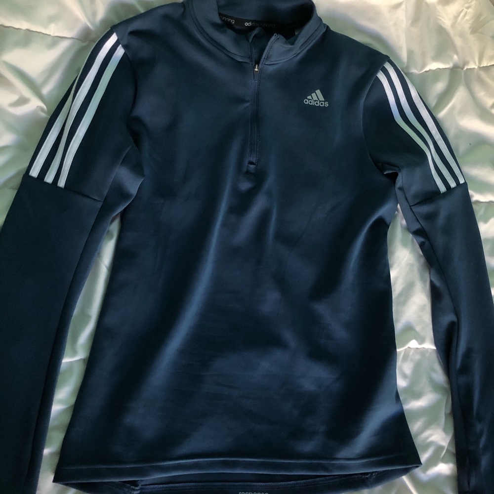 ADIDAS Navy Quarter Zip Training Top:)